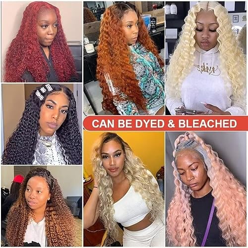 Miniatura 6 de Maxine Pelucas de cabello humano con encaje frontal transparente HD de 30 pulgadas de 13 x 6 pulgadas, sin pegamento, pelucas de cabello humano