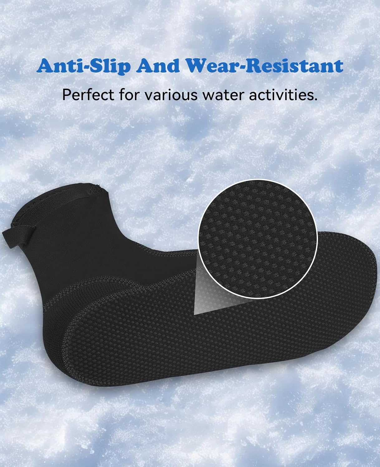 XUKER Neoprene Water Socks, Winter Fleece-Lined Warm Wetsuit Winter Socks for Scuba Diving Snorkeling Surfing - Image 6