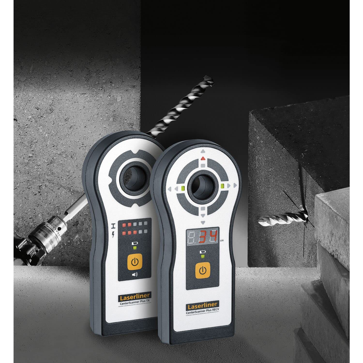 Laserliner CenterScanner Plus - Nivelador láser (Negro, Gris, -30 - 40 °C, -40 - 60 °C, 75 mm, 28 mm, 172 mm)