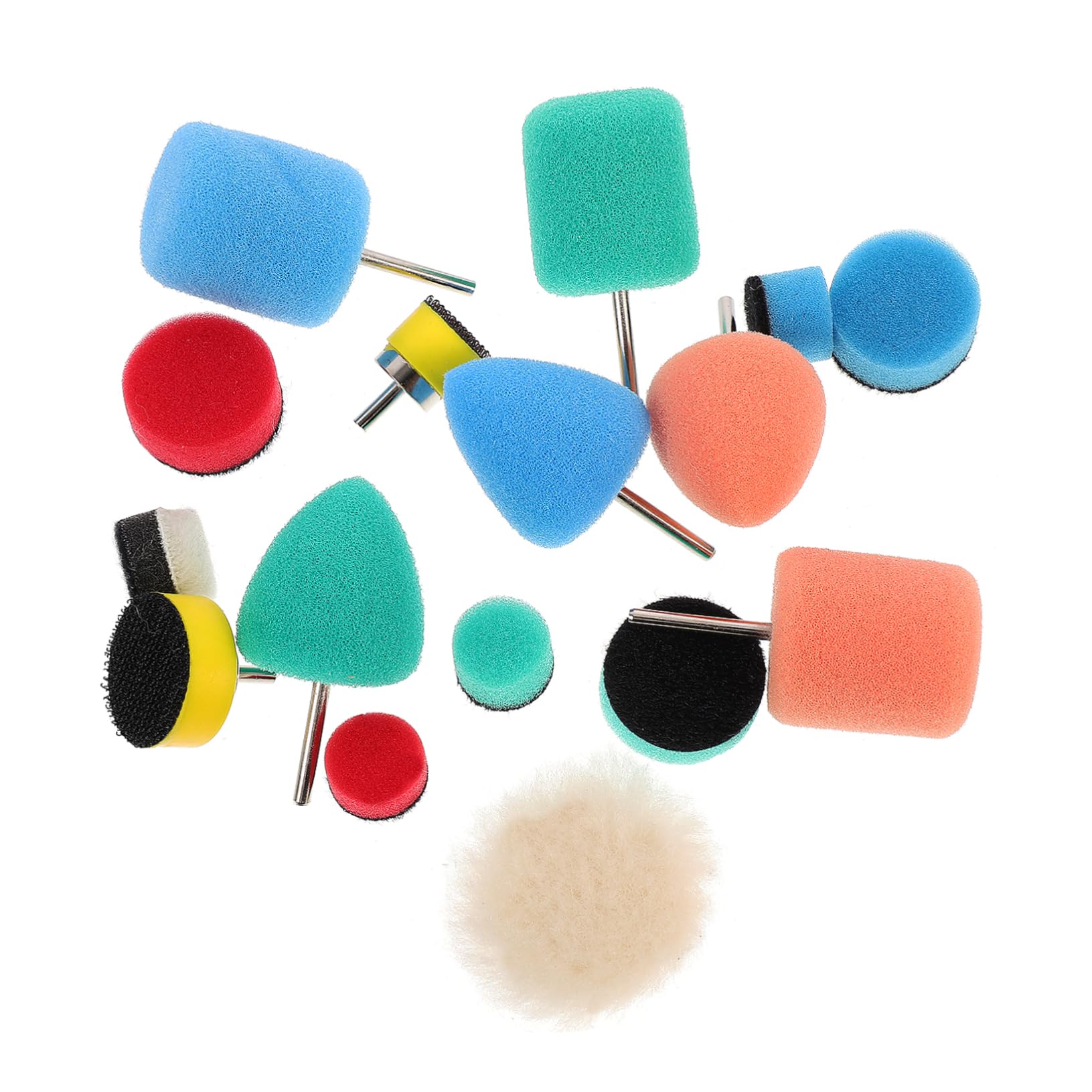 PartyKindom 80 Pezzi Spugna Lucidante Kit Schiuma Pneumatici Dettagli Auto Tamponi Per Lucidatrice Auto Cuscinetti Per Rimozione Graffi Per Auto Mini Mop Mop Automatico Auto Ruota