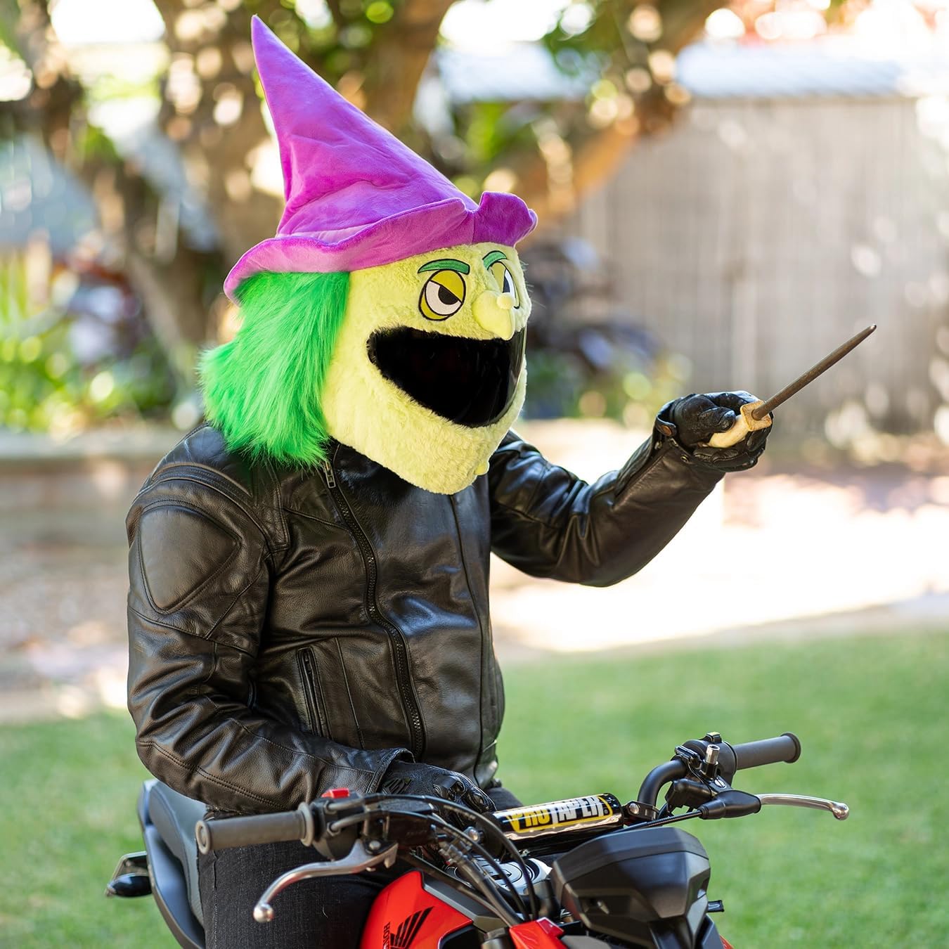 Moto Loot Helmet Cover for Motorcycle Helmet, Fun Rides and Gifts (Cover Only. Helmet Not Included) - Witch