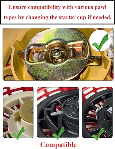 Miniatura 2 de YAMAKATO GX160 Pull Start Asamblea GX200 Arrancador de retroceso GX120 Cuerda de tracción con copa de polea para Honda Rolair Blackmax y Clones