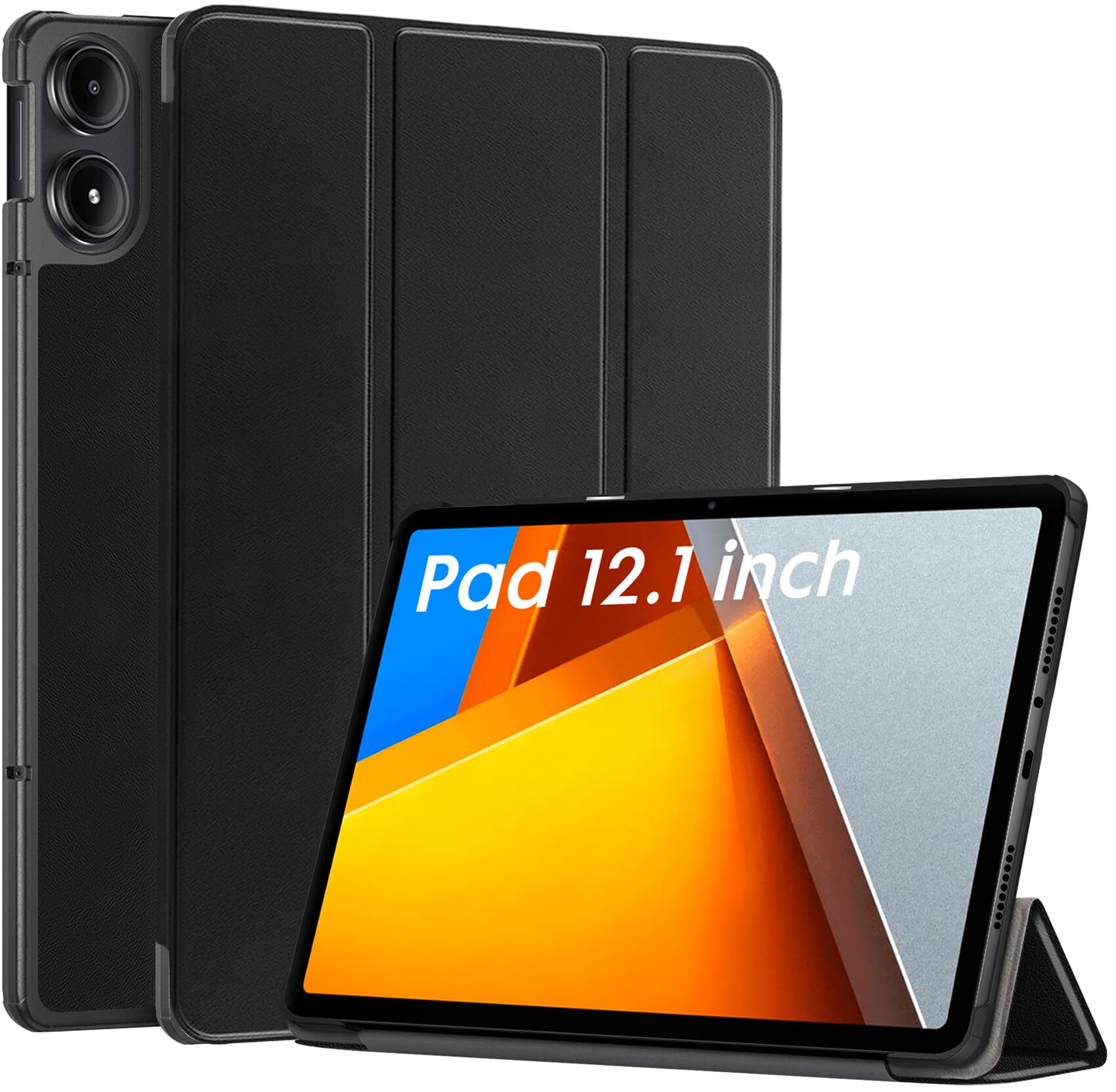 Robustrion Cover for Poco Pad 12.1 Cover Case, Trifold Flip Cover for Poco Pad 5G Tablet 12.1 inch [ Auto Sleep Wake Support] - Black (B0D9Y6Z947) Amazon Price History, Amazon Price Tracker