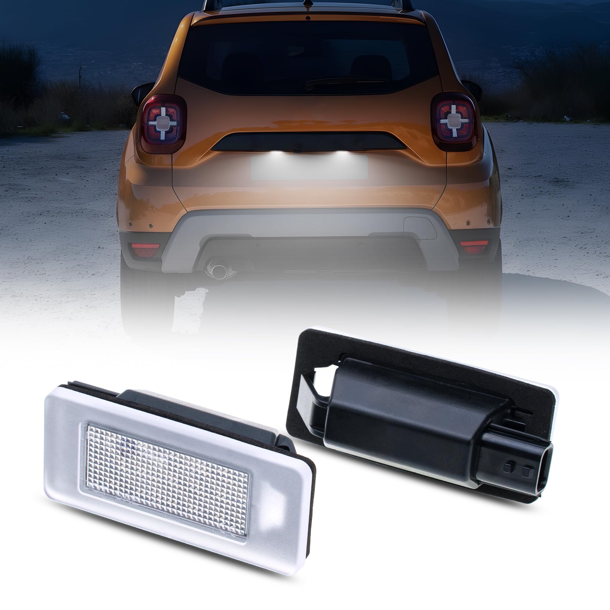 Oświetlenie LED tablicy rejestracyjnej do N-issan Altima 2019 2020 Serena C27 2016 góra Dacia Duster 2018 wzwyż. CANbus SMD Xenon biała lampa etykieta OEM 265108990E