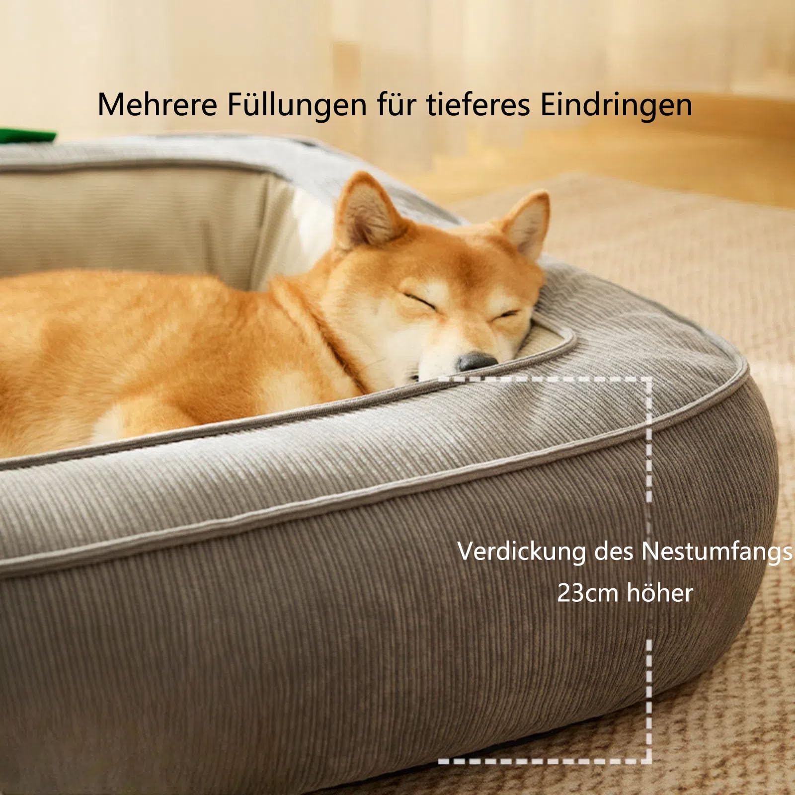 Cama ortopédica para perros, almohada para perro, cesta para perro, cama mullida para perros grandes, medianos y pequeños, verde, L