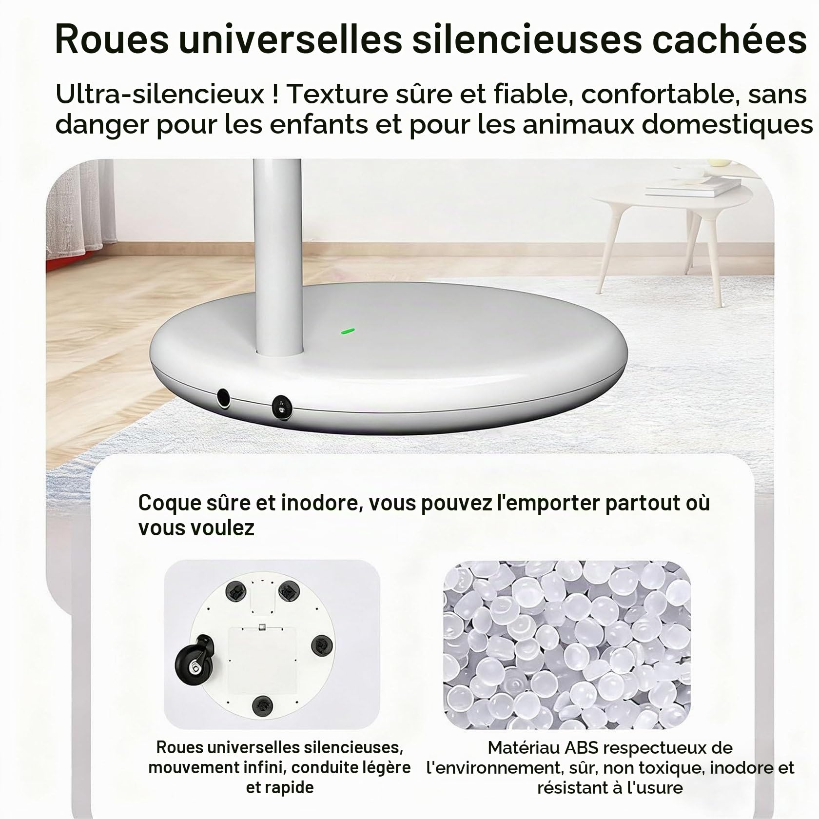 TéLéViseur Intelligent Portable 24, 27 Et 32 ​​Pouces, Support TV Mobile, Moniteur Tactile sur Pied, Moniteur Tactile 1080p sur roulettes avec TéLéCommande Et Rotation ComplèTe 24inch-4+64G