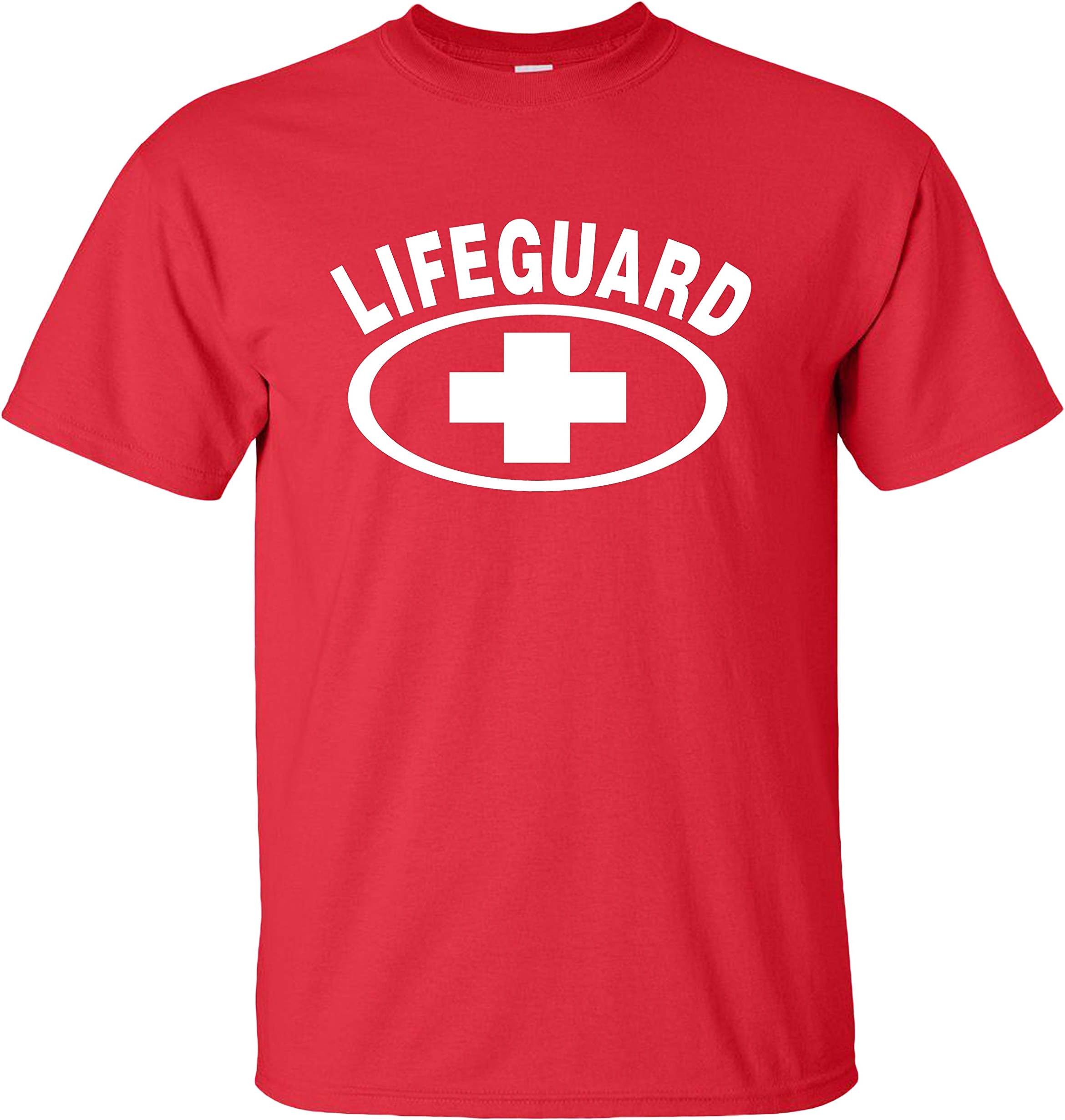 Kids Life Guard T-Shirt Lifeguarding Costume White Cross Child Youth