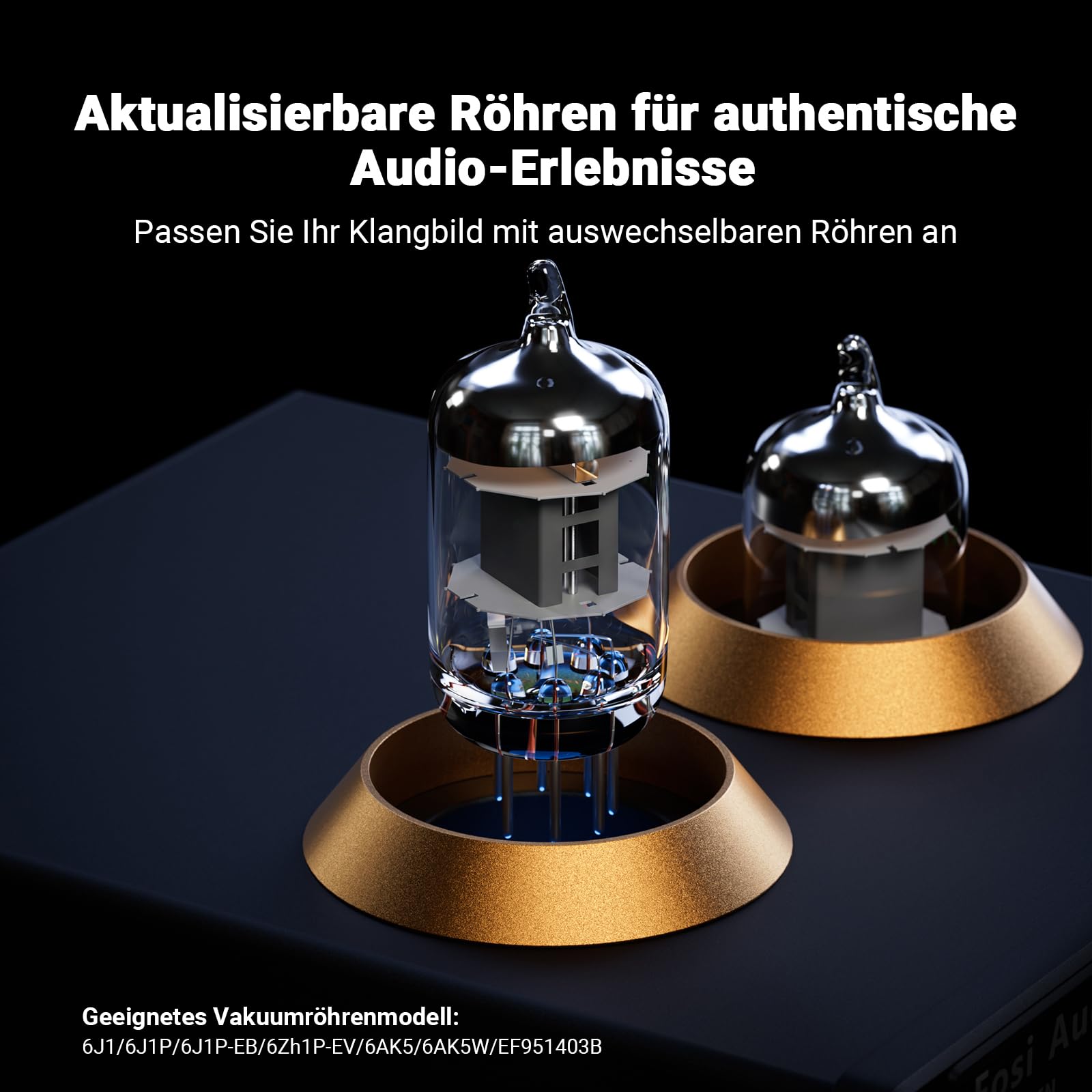 Fosi Audio Box X2 Phono Vorverstärker für MM Plattenspieler, Stereo Röhrenvorverstärker HiFi Mini Vakuum Vorverstärker mit Gain-Regelung, inkl. 12V DC Netzteil