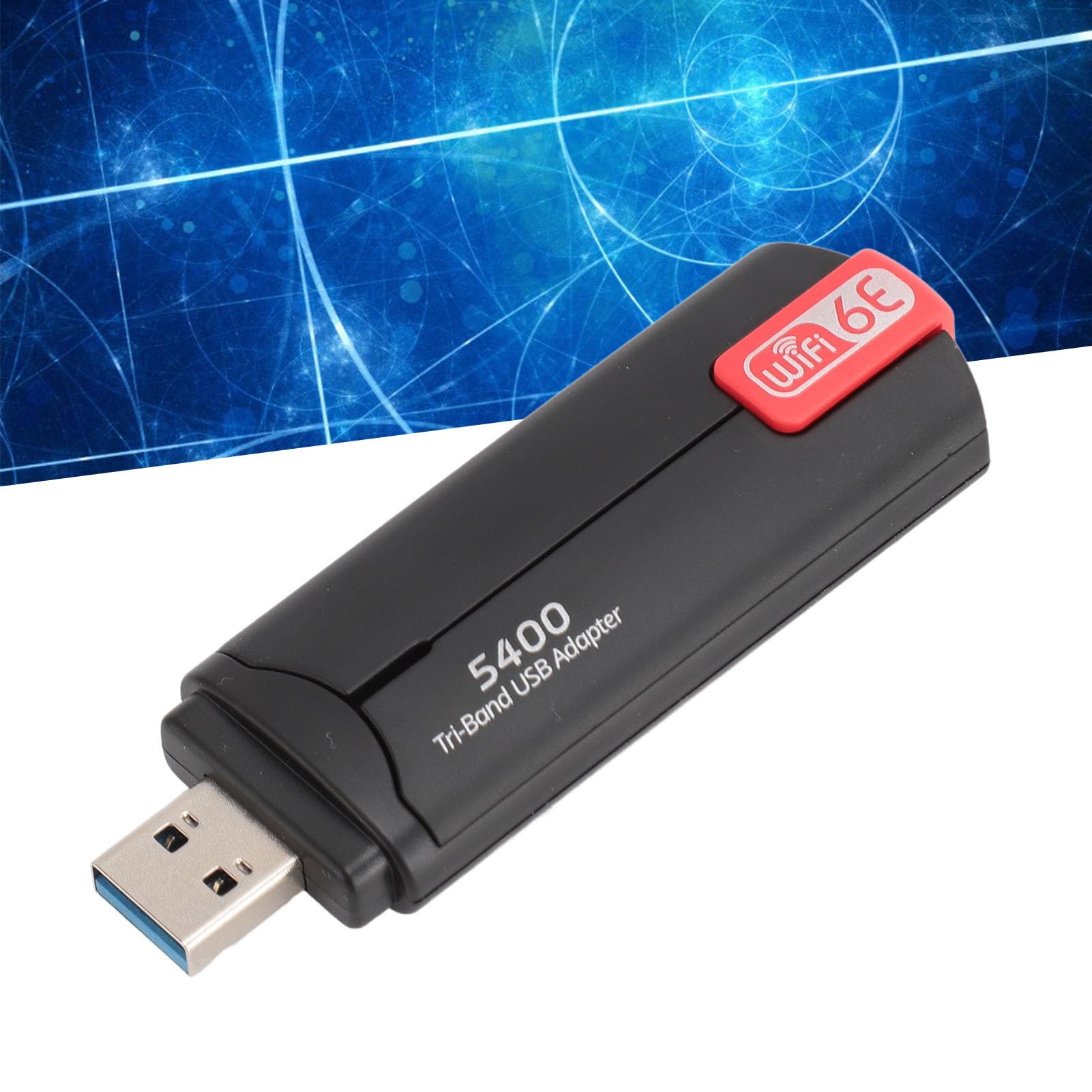 Adattatore WiFi USB per PC Desktop, Adattatore WiFi 6E 5400Mbps 2.4G 5G 6G Adattatore WiFi Tri Band USB3.0 Adattatore di Rete Wireless per Computer Desktop Portatile