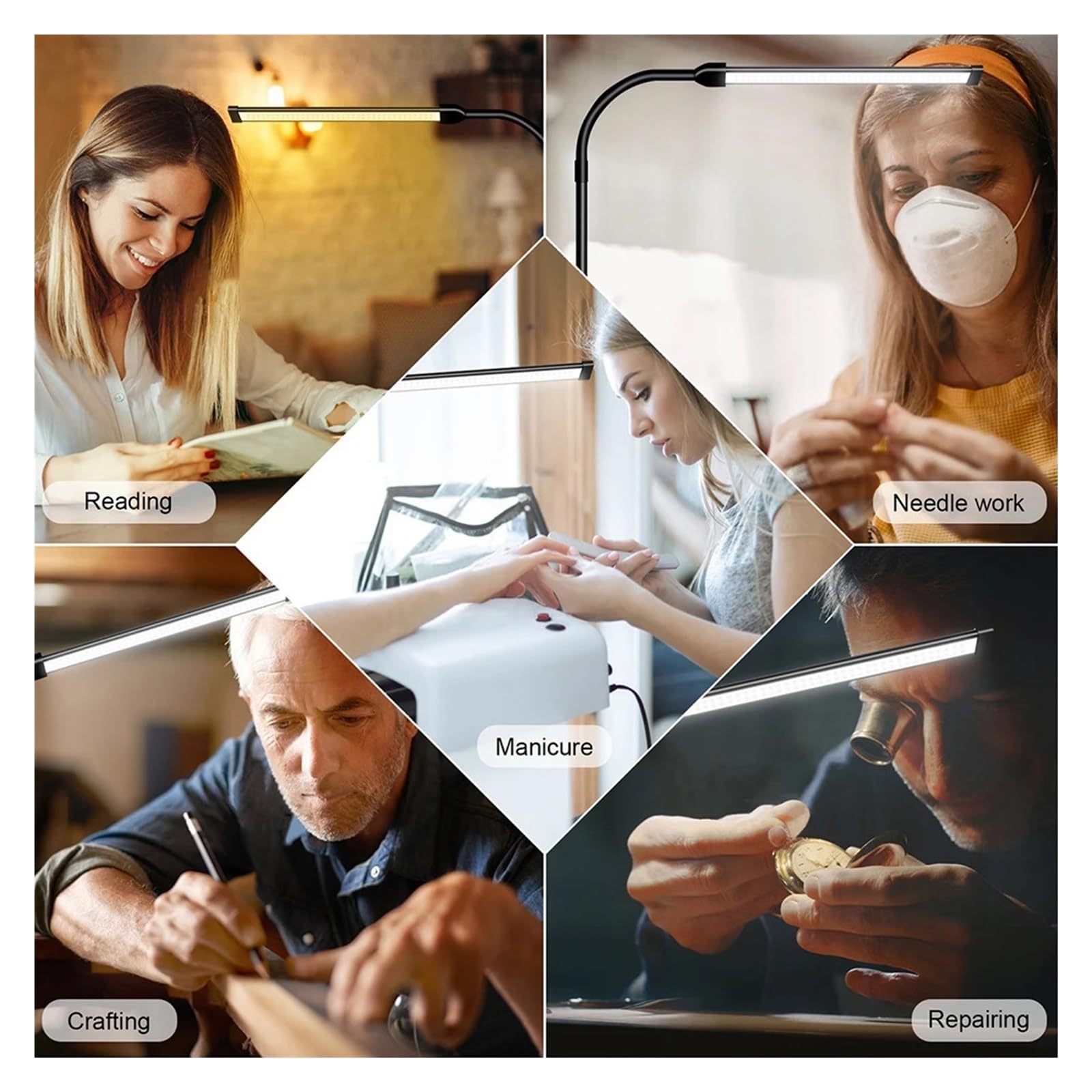 Lampa Podłogowa LED Do Salonu Oświetlenie Wewnętrzne Stojak Regulowany Ściemniacz Na Gęsiej Szyi Lampka Czytania Lampy Stojące Salon Miękkie Wystarczające światło