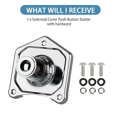 Miniatura 5 de PSLER Cubierta del interruptor de la carcasa del solenoide de la motocicleta, botón de arranque para Big Twin Softail Dyna Sportster Street Bob Fat