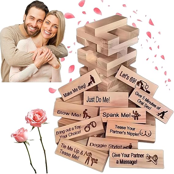 Lust Tower - Game For Adults, 48Pcs Super Naughty Block