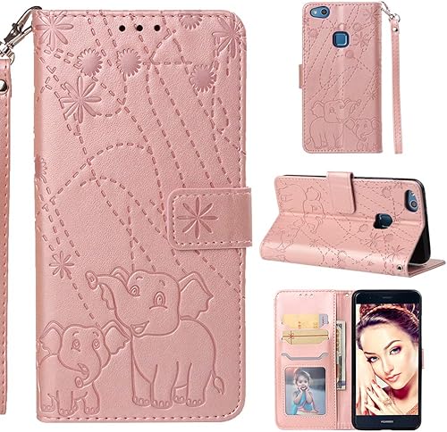 Jieheng HA lle fA r Huawei P10 Lite Handy HA lle  Premium PrA gen Leder Handy SchutzhA lle Tasche Wallet Tasche Flip Etui Schale Mit Kartenfach Magnetverschluss Standfunktion fA r Huawei P10 Lite