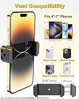 Vista 4 de Sun Visor Car Phone Mount, Upgraded Durable All Metal - Cell Phone Holder for Car Visor, 360° Adjustable Steering Wheel Clip for iPhone 16 15 14 13