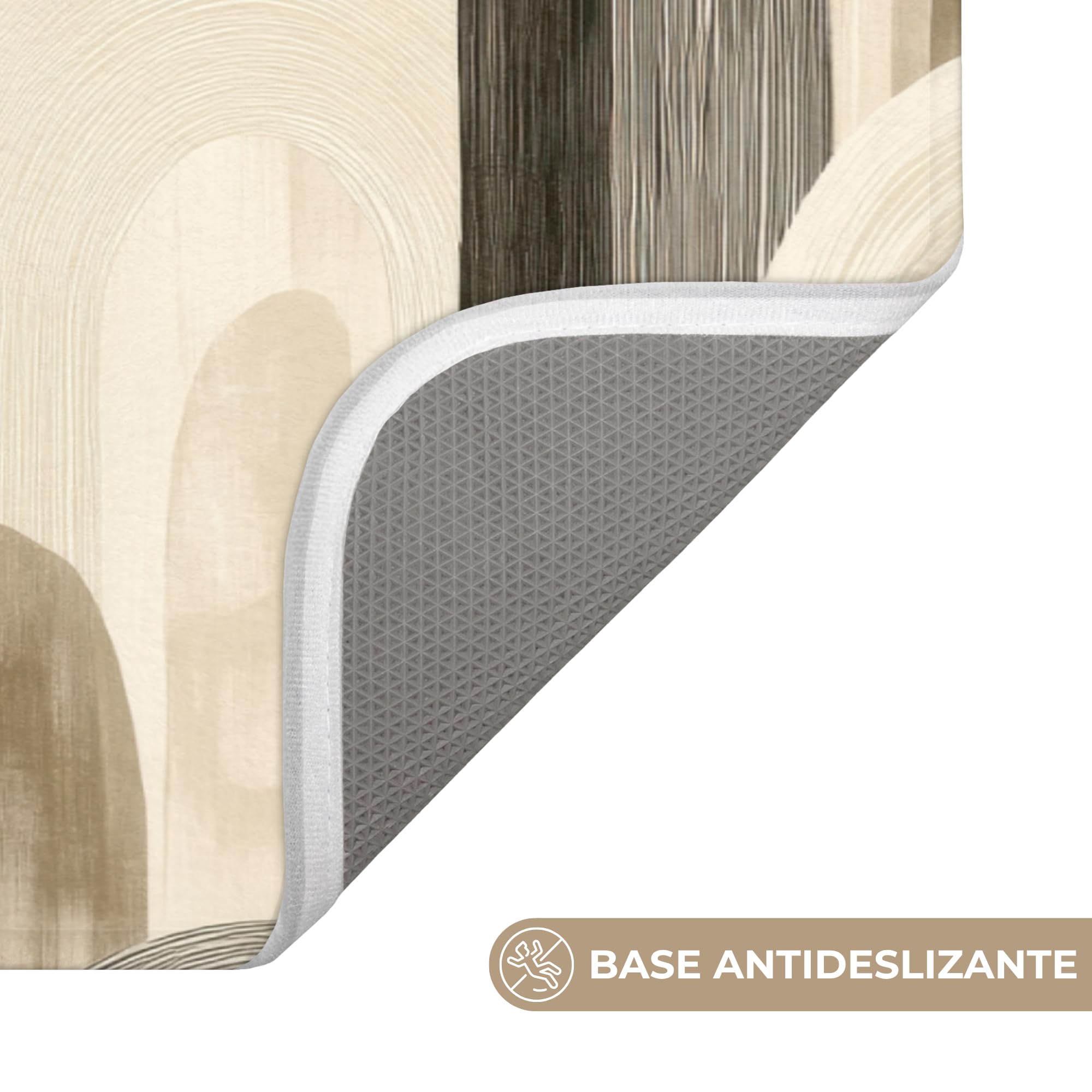 Alfombra De Baño Rectangular 90x60 cm Bathroom Bath Mat Lavable Tapete Antideslizante Alfombras Ducha Decoracion Alfombrilla Abstracto - Motivo - Arcos