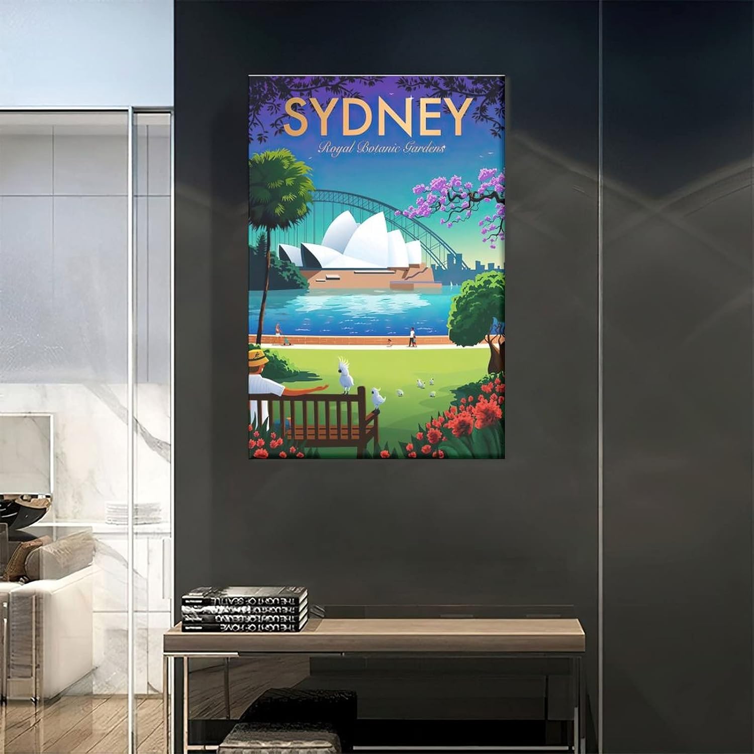 Vintage Sydney Royal Botanical Gardens Travel Poster Canvas Wall Home Room Decor Art Poster Painting Picture Print Gift Posters 16x24inchs(40x60cm)