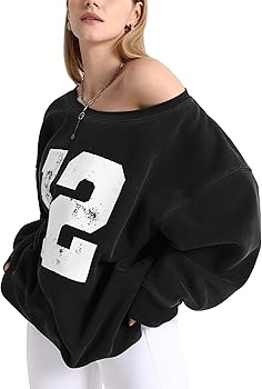 Hatant Off the Shoulder Sweatshirts Womens Oversized Sweatshirts