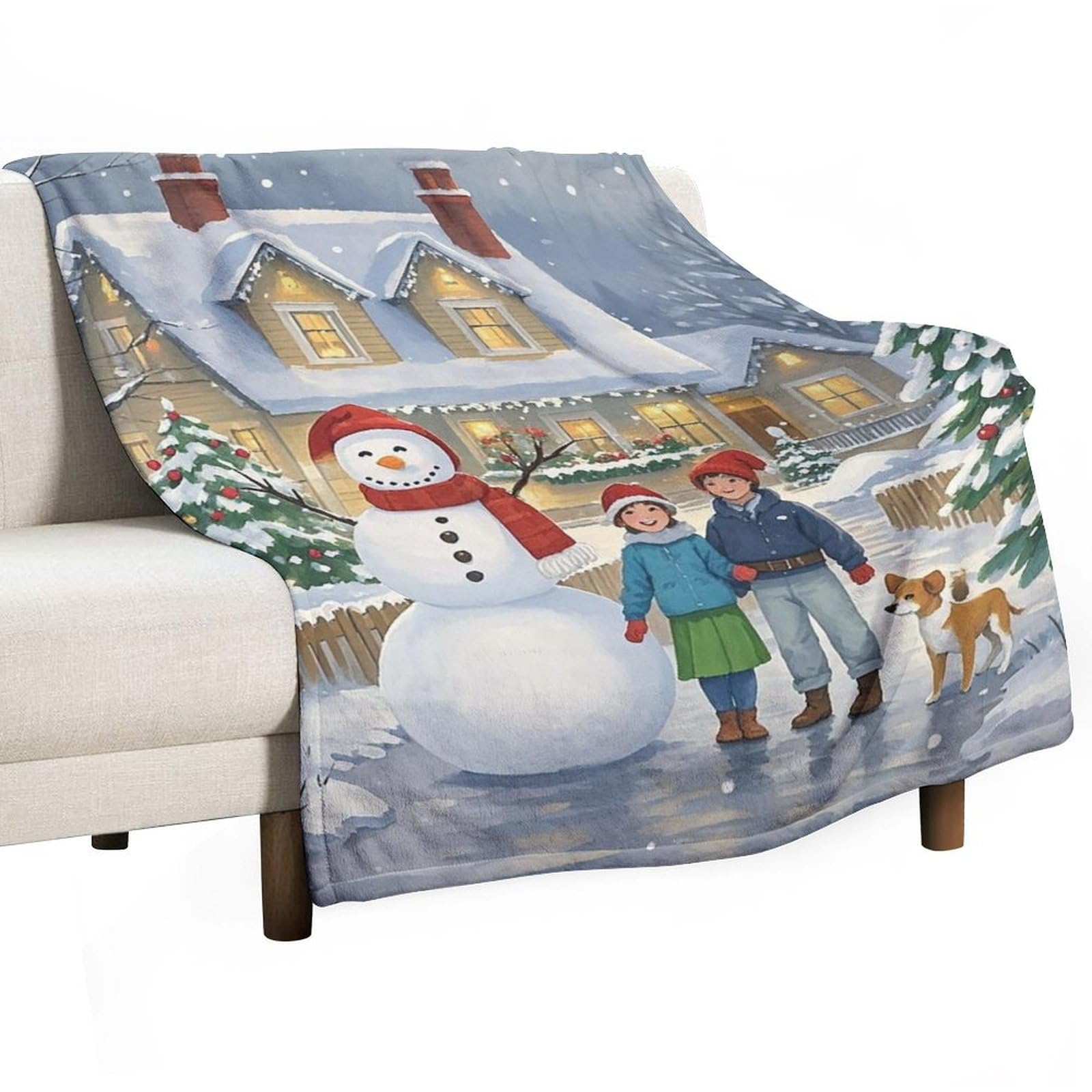 Couverture flanelle douce Happy Atmosphère pour des nuits douillettes