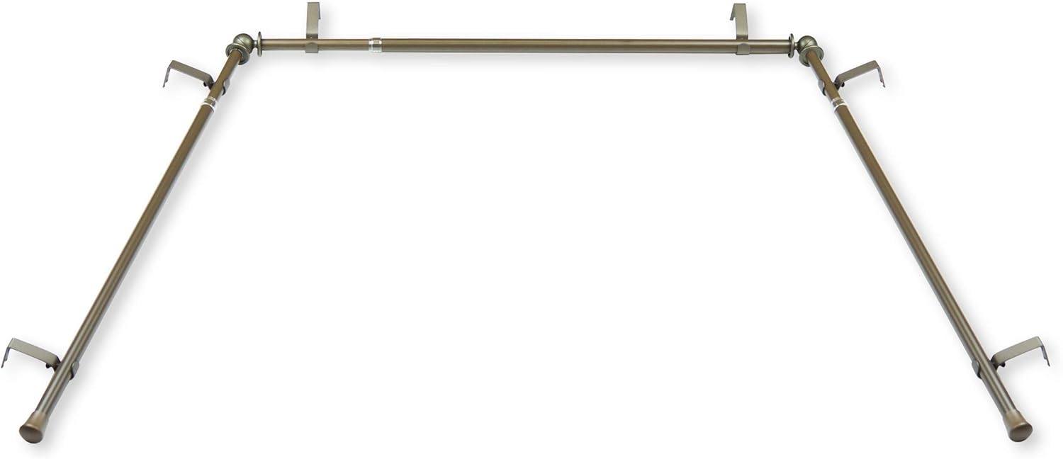 Rod Desyne 5/8 inch Bay Window Curtain Rod, Antique Gold