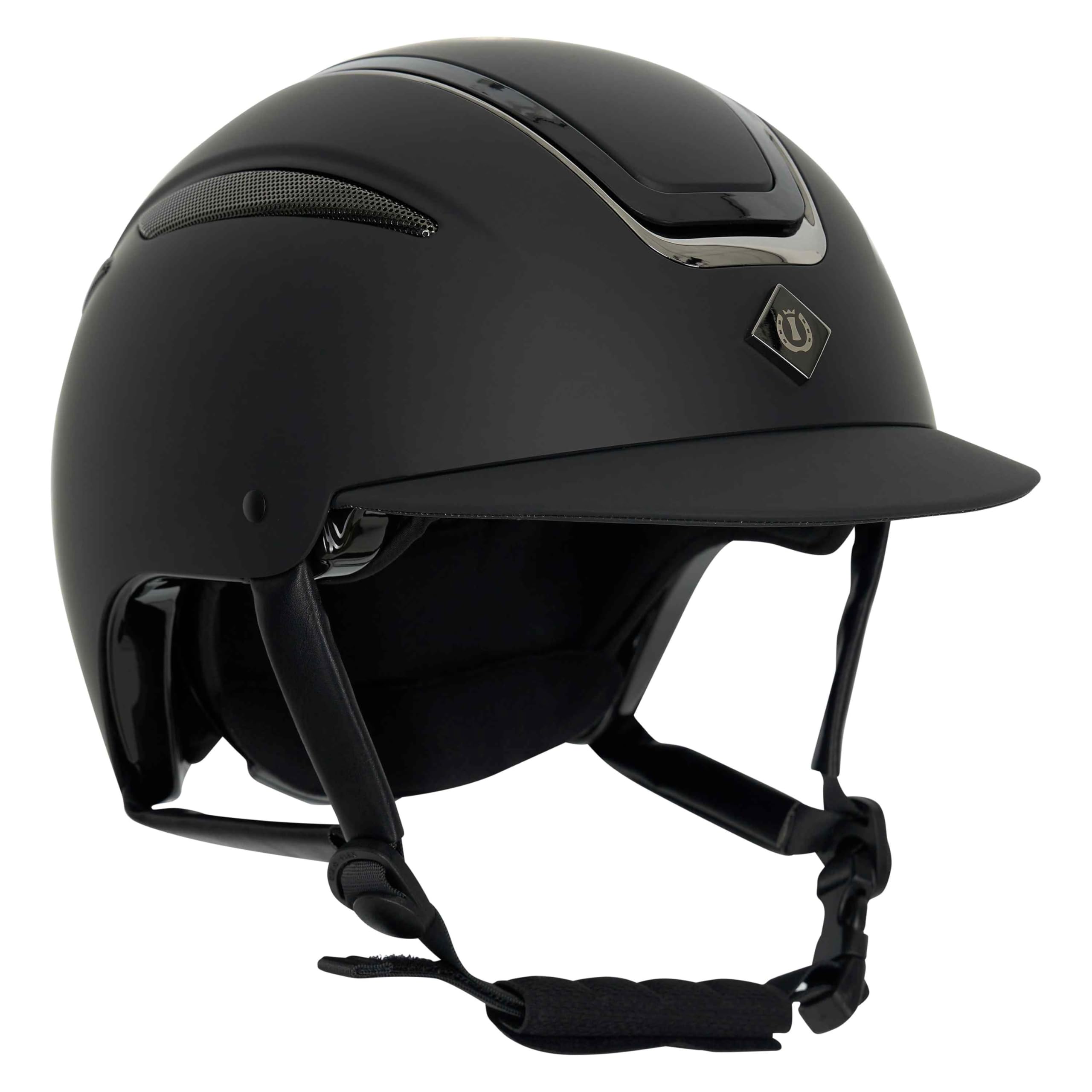 Imperial Riding Unisex – kask jeździecki dla dorosłych IRHOlania Deluxe Small Visor, czarny, L