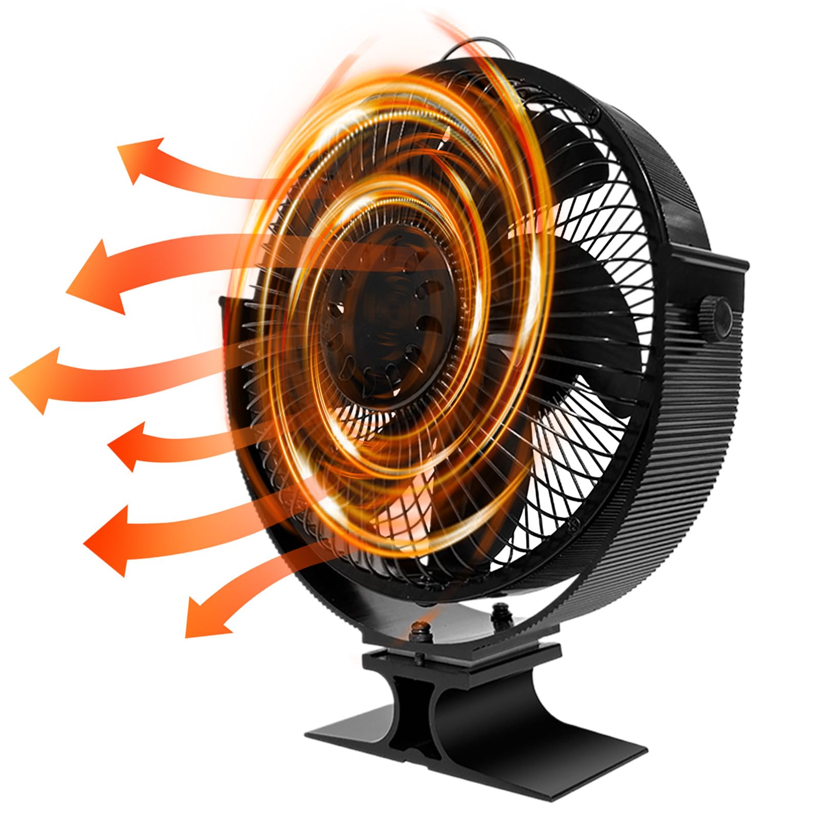 Ventilatore Per Stufa A Legna Silenzioso Termoelettrico Senza Batterie | Ventola per stufe a legna con rotazione 360 gradi alimentata dal calore Circola Aria Calda Per Casa, Hotel, Ristorante E