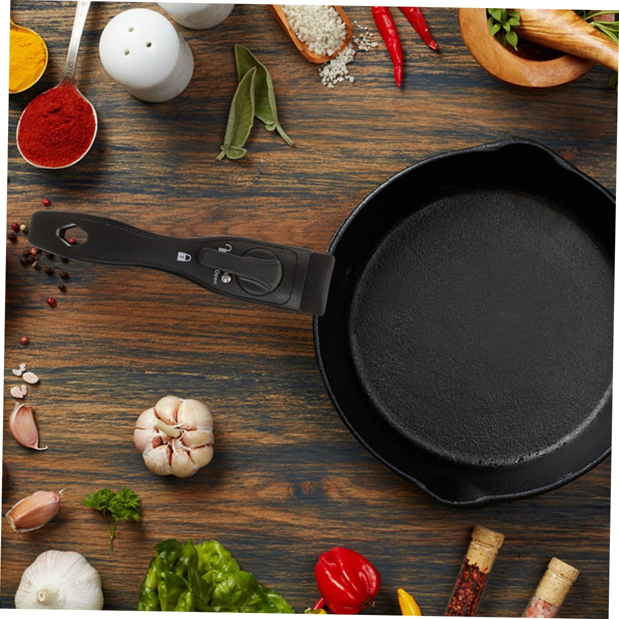 2 Stück-Pack Austauschbare Topfgriffe aus Bakelit Abnehmbares Design Tragbar und Hitzebeständig Ersatzgriffe für Töpfe und Pfannen für Outdoor und Induktion