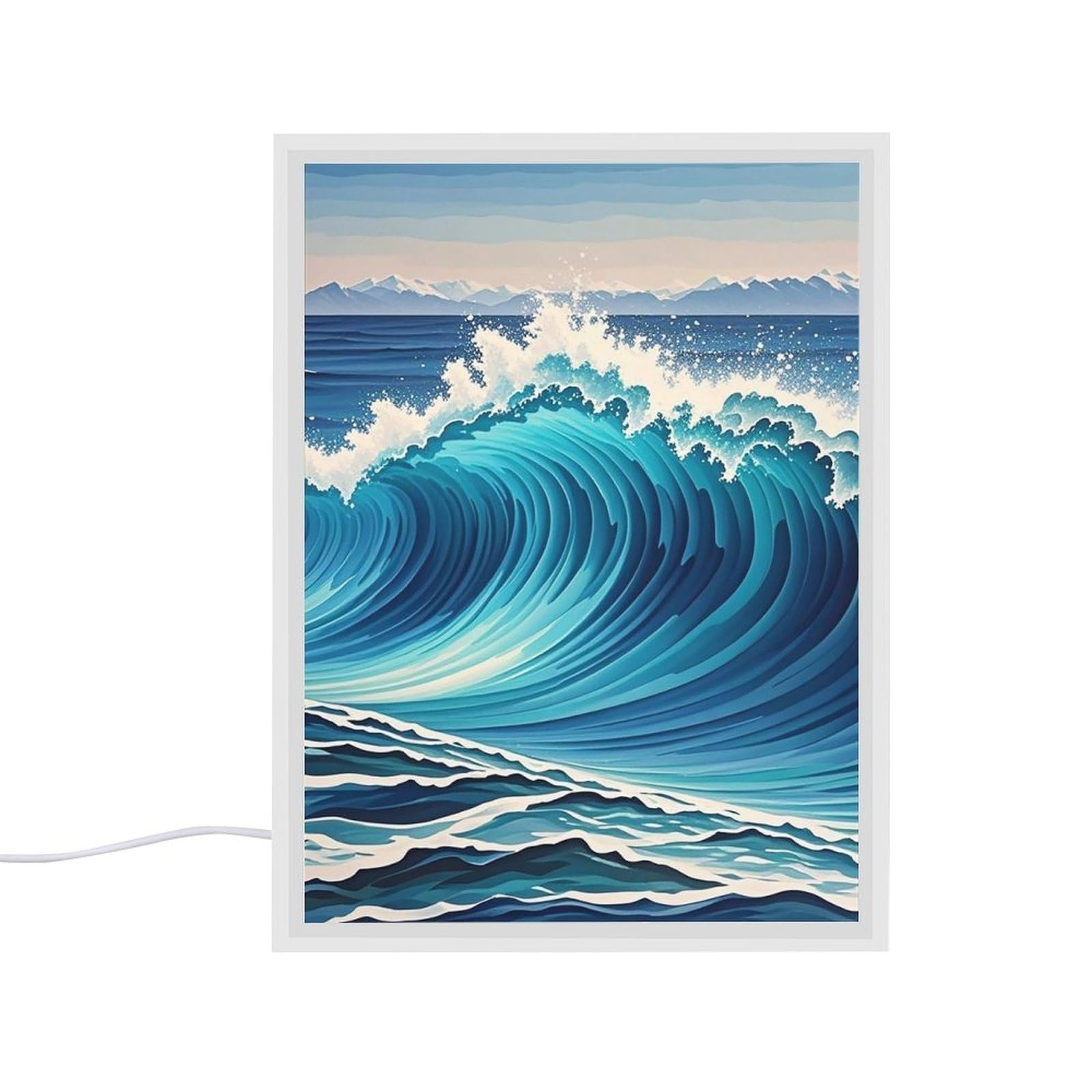 Miroir de courtoisie bleu éclairé LED miroir beauté portable variable