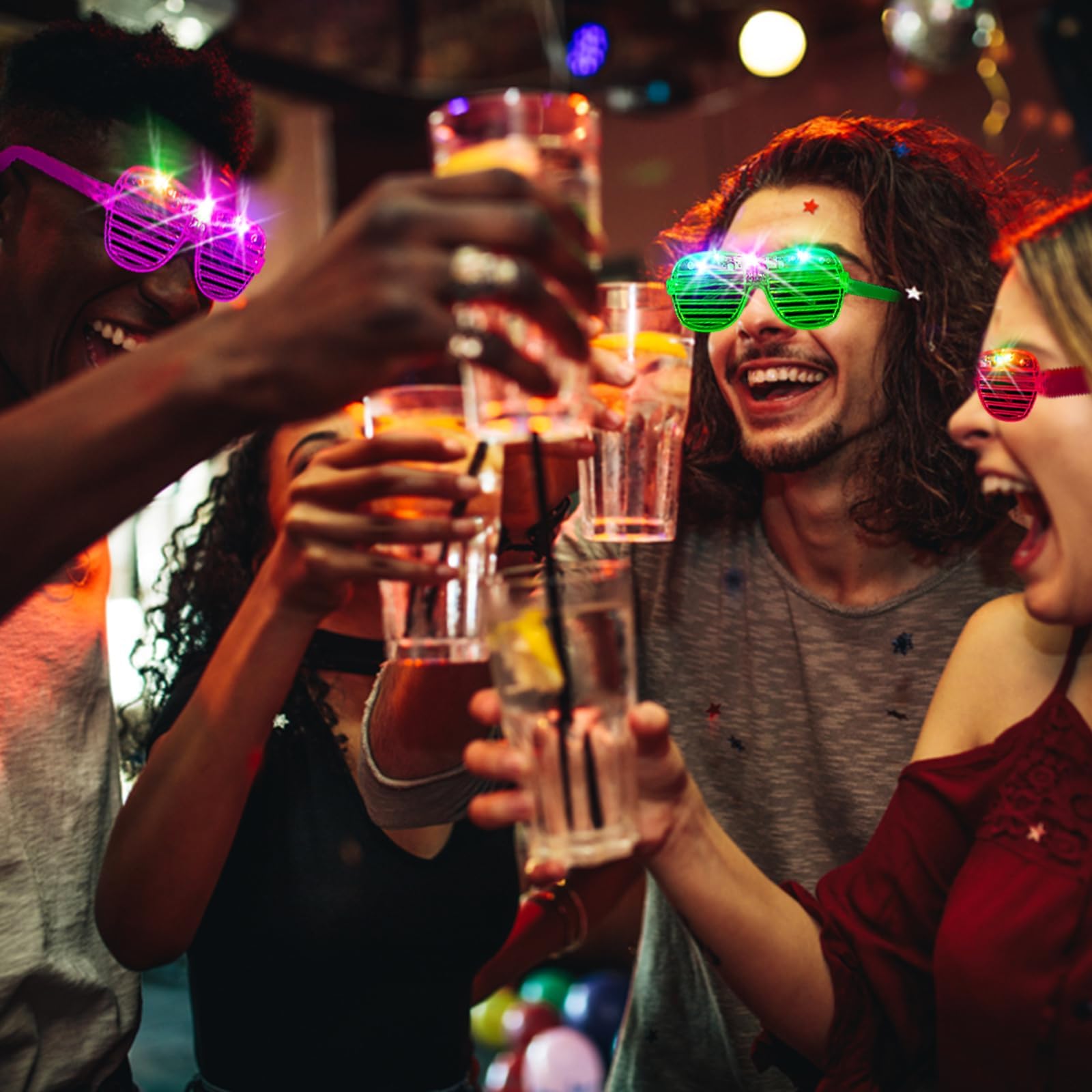 SHQQD Glow Party Supply, lentes iluminados