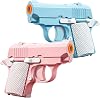 Cool Fidget 1911 Toy Gun, 2 Pack 3D Printed Mini Stress Relief Toys, Fidget Toys Suitable for Relieving ADHD & Anxiety Relief, for Adults and Kids Pink Blue