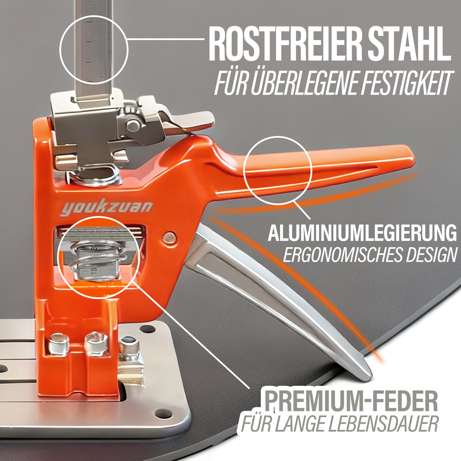 2 Stück Möbelheber 40 cm Ganzmetall Plattenheber Türheber Fliesenheber, 200 kg Tragkraft, Präzises Hebewerkzeug mit SLOW/FAST Absenkmodi, Rutschfest, Höhenverstellung bis 39 cm