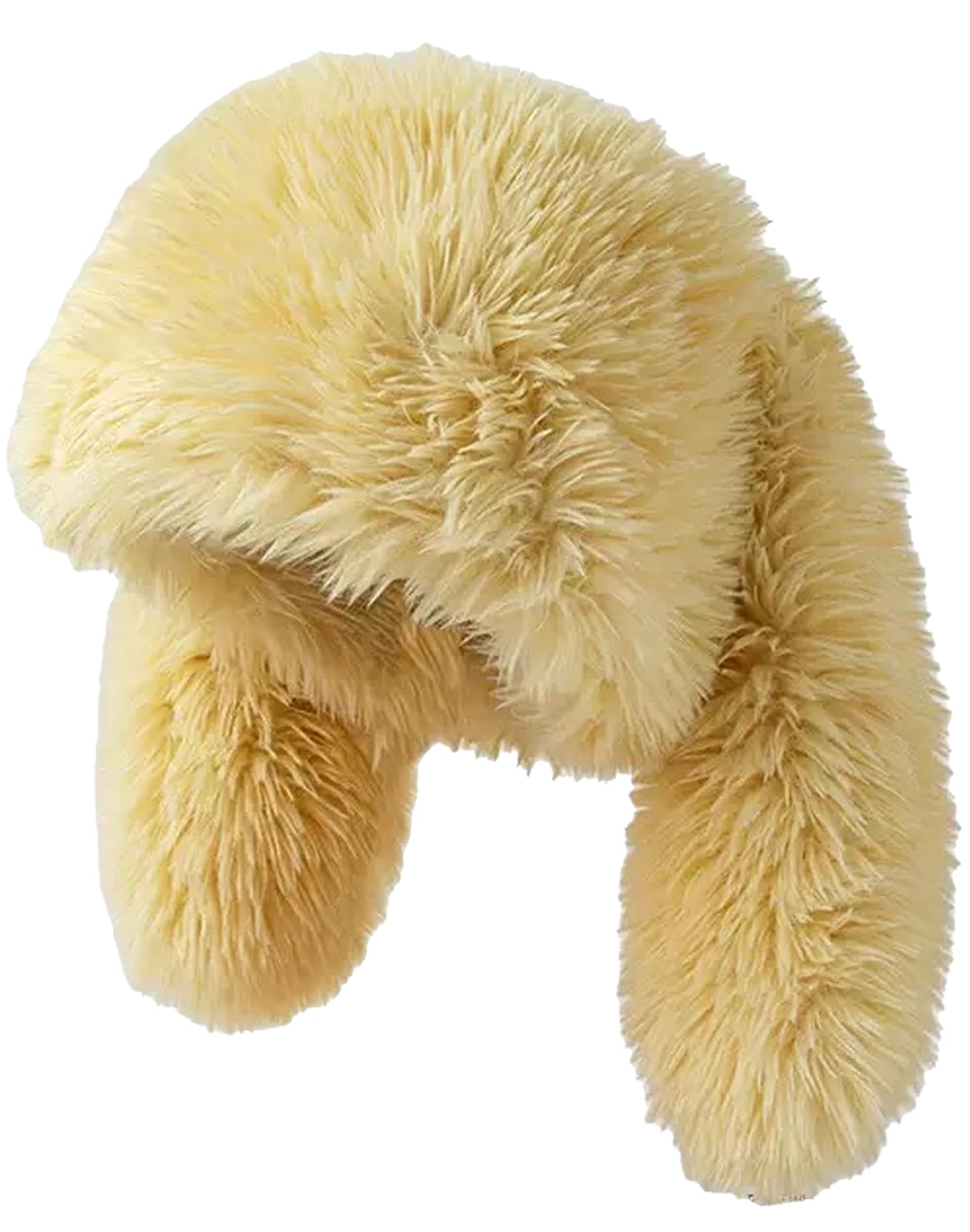 Bunny Ears Hat Fuffy Bunny Hat Cute Y2K Furry Rabbit Beanies for Indoor Outdoor Festival Party, Yellow, One Size โ image 1