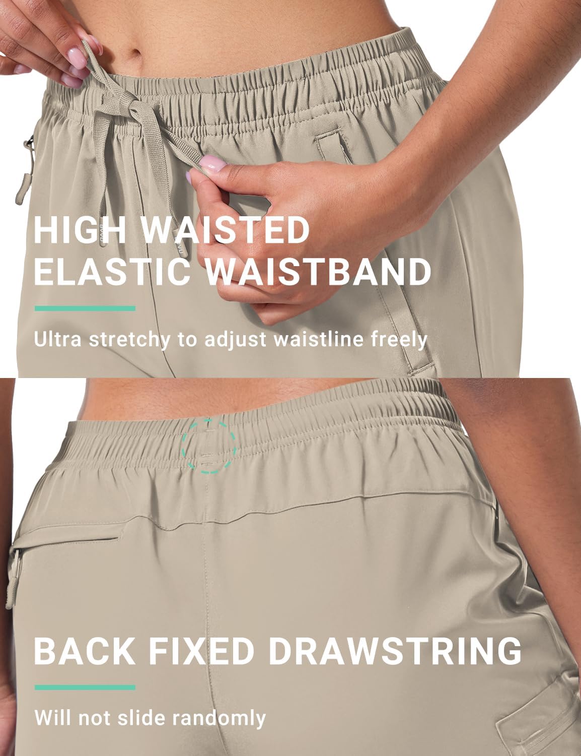 BVVU Women's Hiking Cargo Shorts Lightweight 7" Athletic Shorts for Women Quick Dry Casual Travel with Pockets - Image 4