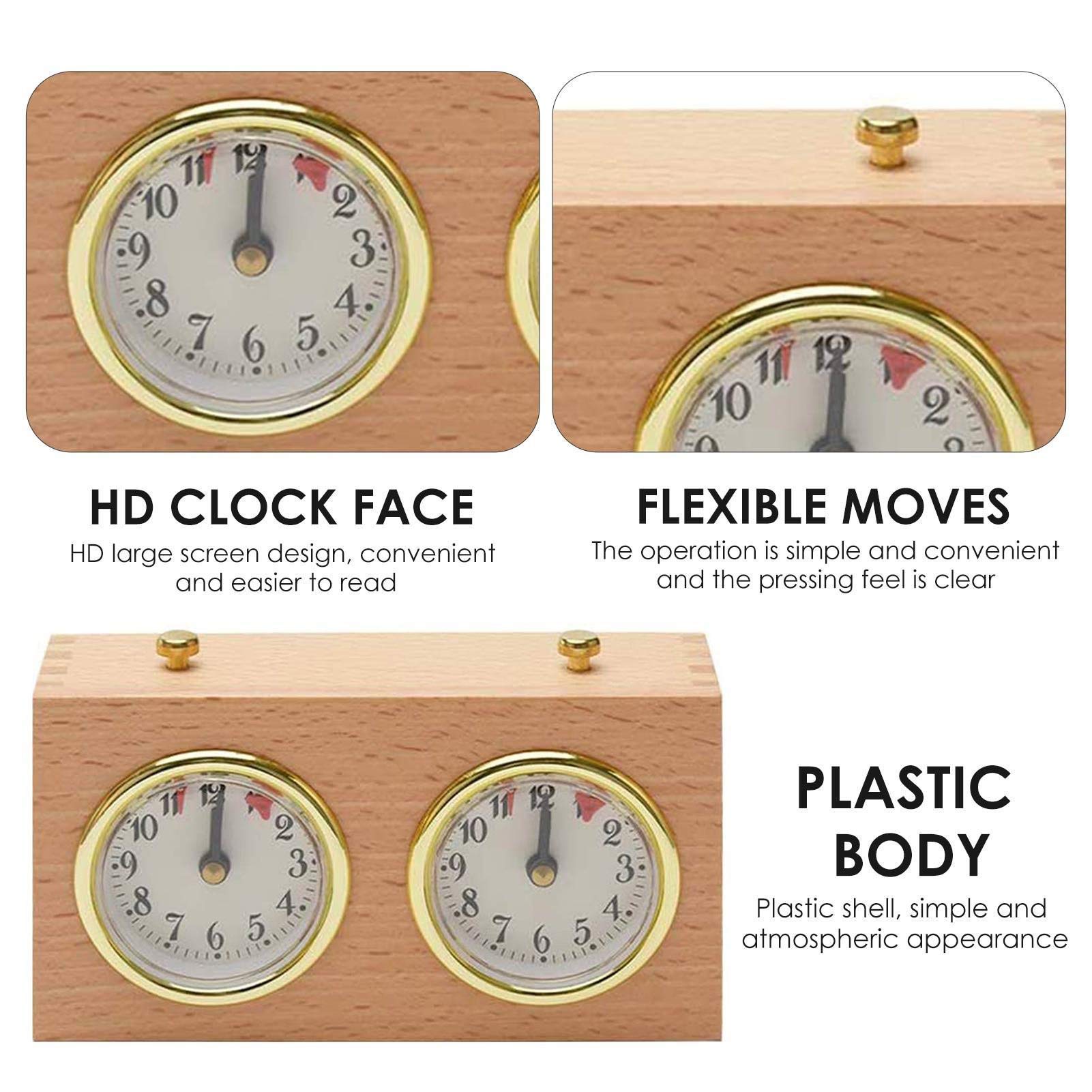 Minuteur Horloge D'échecs Numérique Chronomètre en Bois pour Jeu D'échecs Pendule D'échecs Compte À Rebours Game Timer Chess Clock Timer