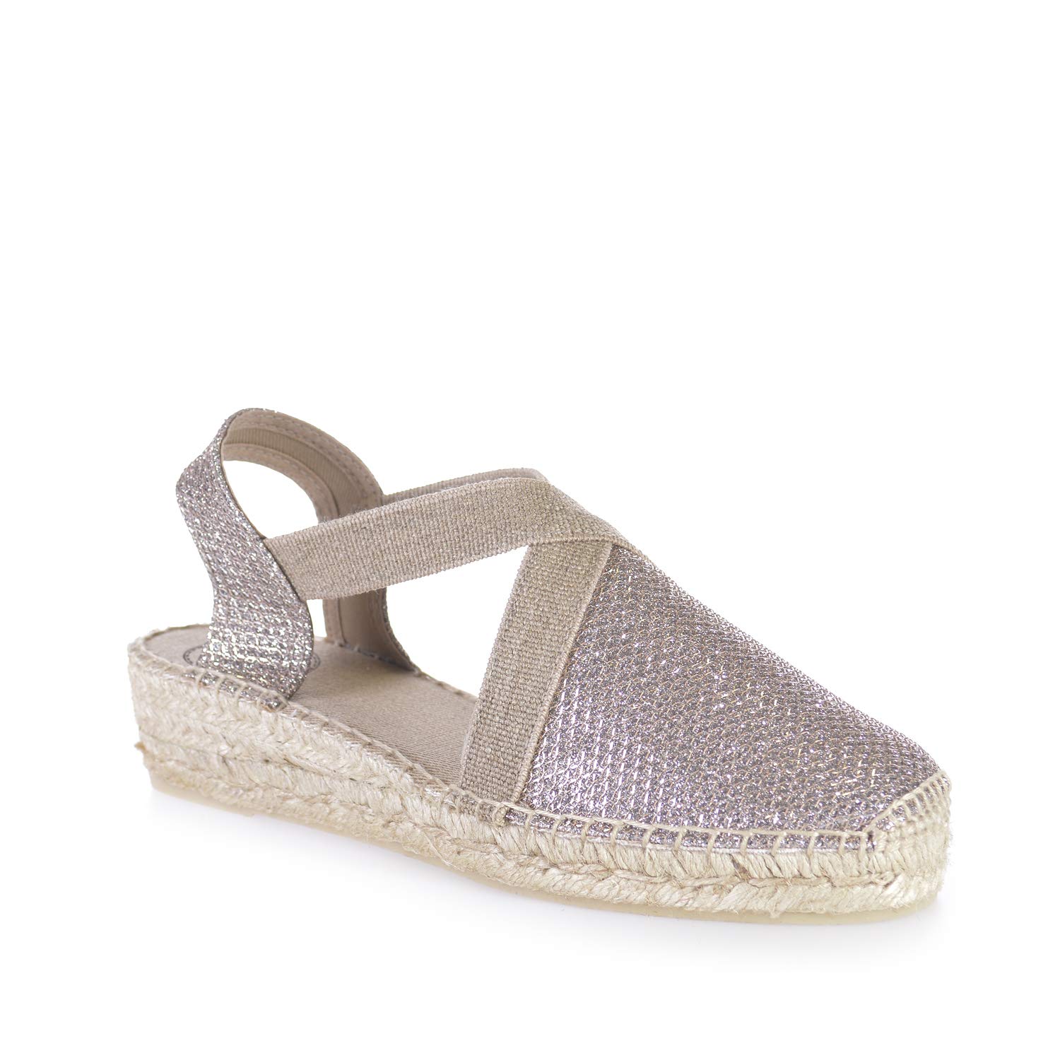 Toni Pons VELINO - Vegane Espadrille für Damen glänzendem Stoff.