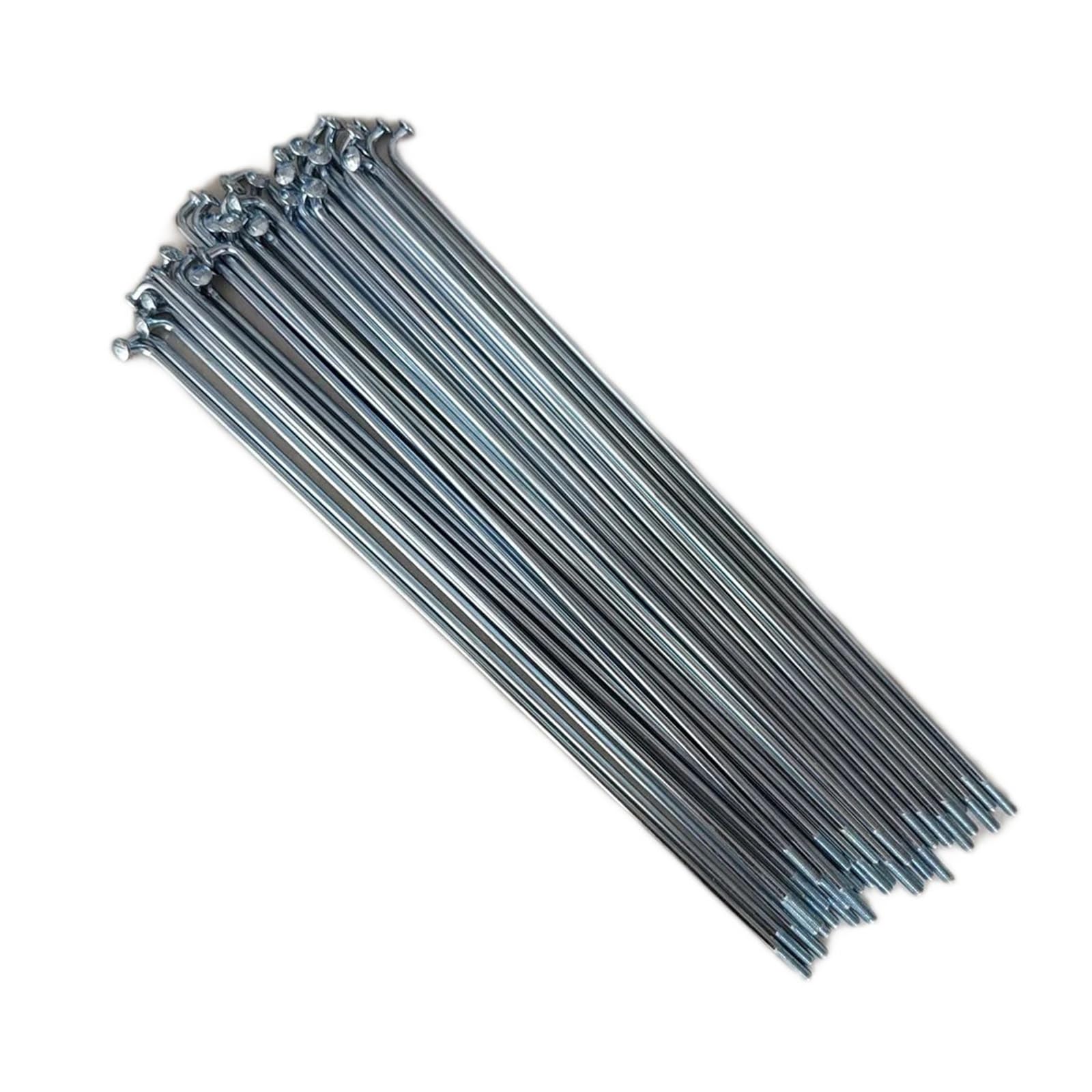 Szprychy do roweru elektrycznego 12 G, 2,5 mm, 170–305 mm, stalowe wygięcie typu J-Bend z sutkami, wytrzymałe, elektryczne do naprawy kół rowerowych (175 mm)
