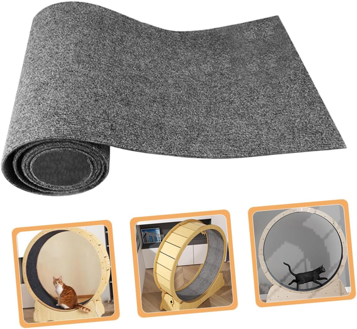 Cat Scratching Post Mat Self Adhesive Replacement Carpet for Cat Furniture Easy to Cut and Fit and Protects Floors and Sofas Grey