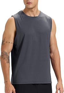 Men's Sleeveless Shirt Workout Training Tank Top Gym Quick-Drying Running Athletic Muscle Shirt