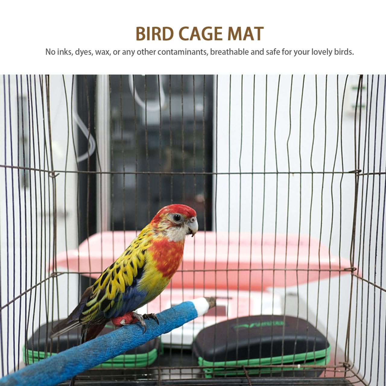 minkissy Doublure De Cage Oiseau Absorbante Non Tissé 13.78X9.84In Jetable Tapis Hygiénique Respirant pour Perroquet Protection Quotidienne