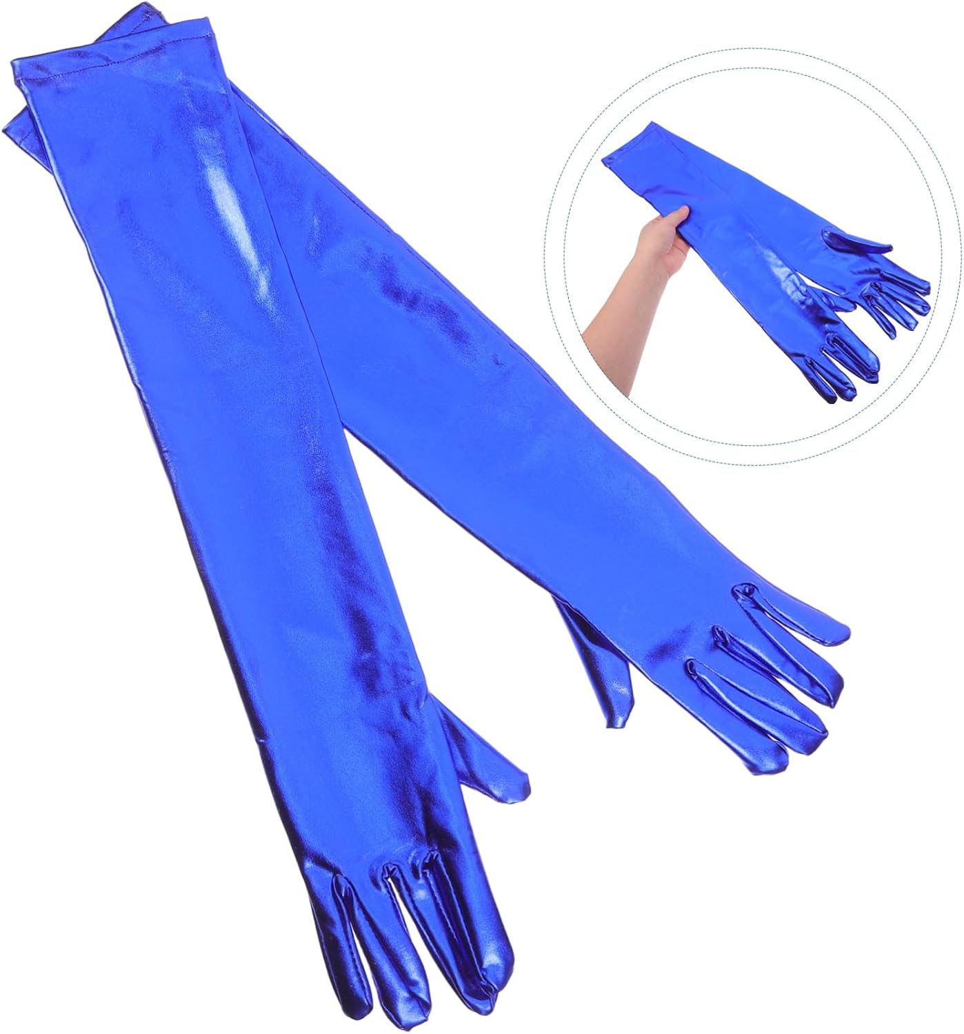Didiseaon 1 Pair Long Elegant Evening Gloves for Women Stretchy High Gloss Costume Accessories for Parties Weddings and Formal Events Sophisticated Elbow Design