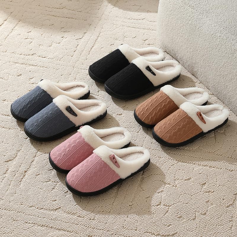Image of DRUNKEN Slippers For Women Winter Sandals Casual Flats Home Footwear Man Girls Sliders Flip Flops Chappals Ladies Clogs Sleeper Slides Stylish Ortho Soft