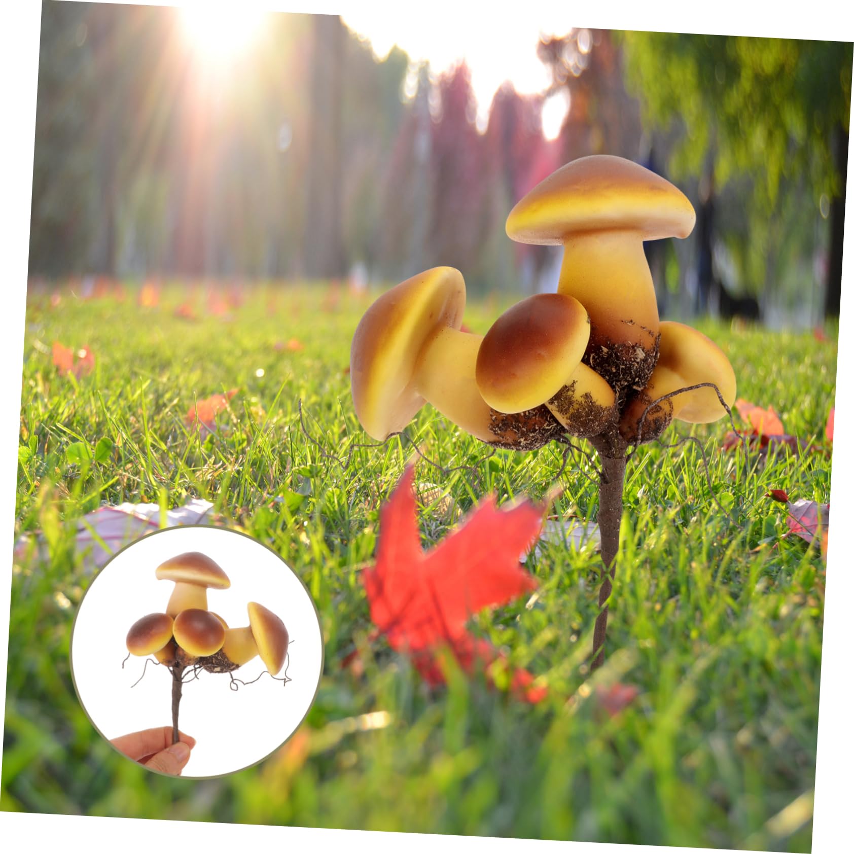 LIOOBO Mushroom Home Decor Home Decor Squirrel Gifts 2Pcs Solar Stake led G : LIOOBO 6pcs Mini Foam Mushroom Ornaments Artificial