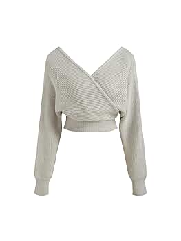 トップス Double Knit Cropped Pullover 71mgFBUkP2L._SY350_QL65_.jpg