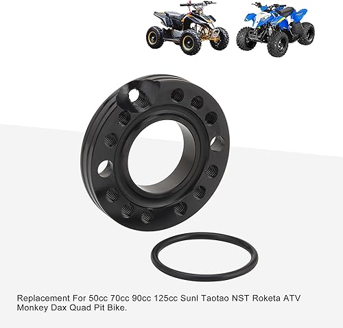 Miniatura 6 de GOOFIT Adaptador espaciador de carburador negro de 1.102 in para colector de admisión de repuesto para 50cc 70cc 90cc 125cc Sunl Taotao NST ATV Quad