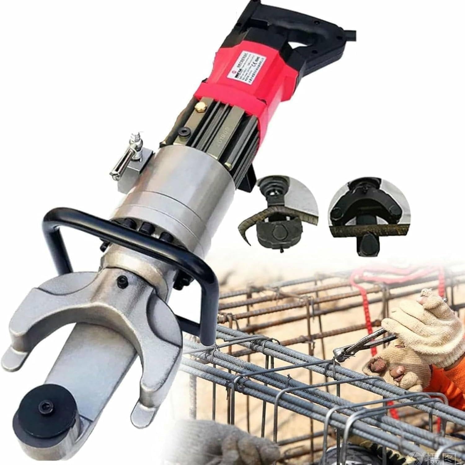JKJZSALJ Rebar Cutters Benders,Portable Electric Rebar Cutters, Handheld Hydraulic Tool For Fast Rebar Cutting, For Construction Projects