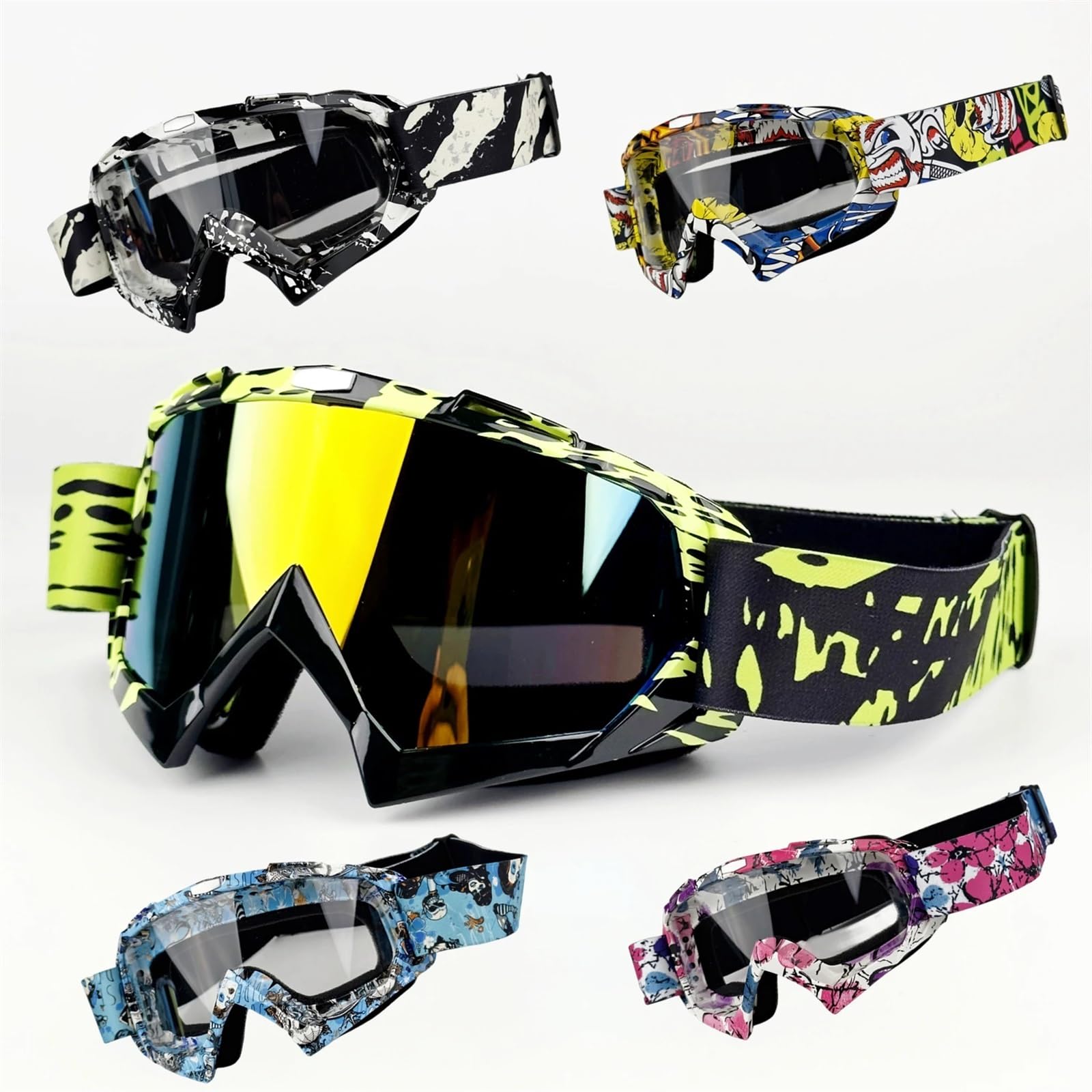 Più nuovo Moto Occhiali Per Gli Uomini Motocross Occhiali Da Sole Sicurezza Protettiva MX Visione Notturna Casco Occhiali Vintage Occhiali di Guida