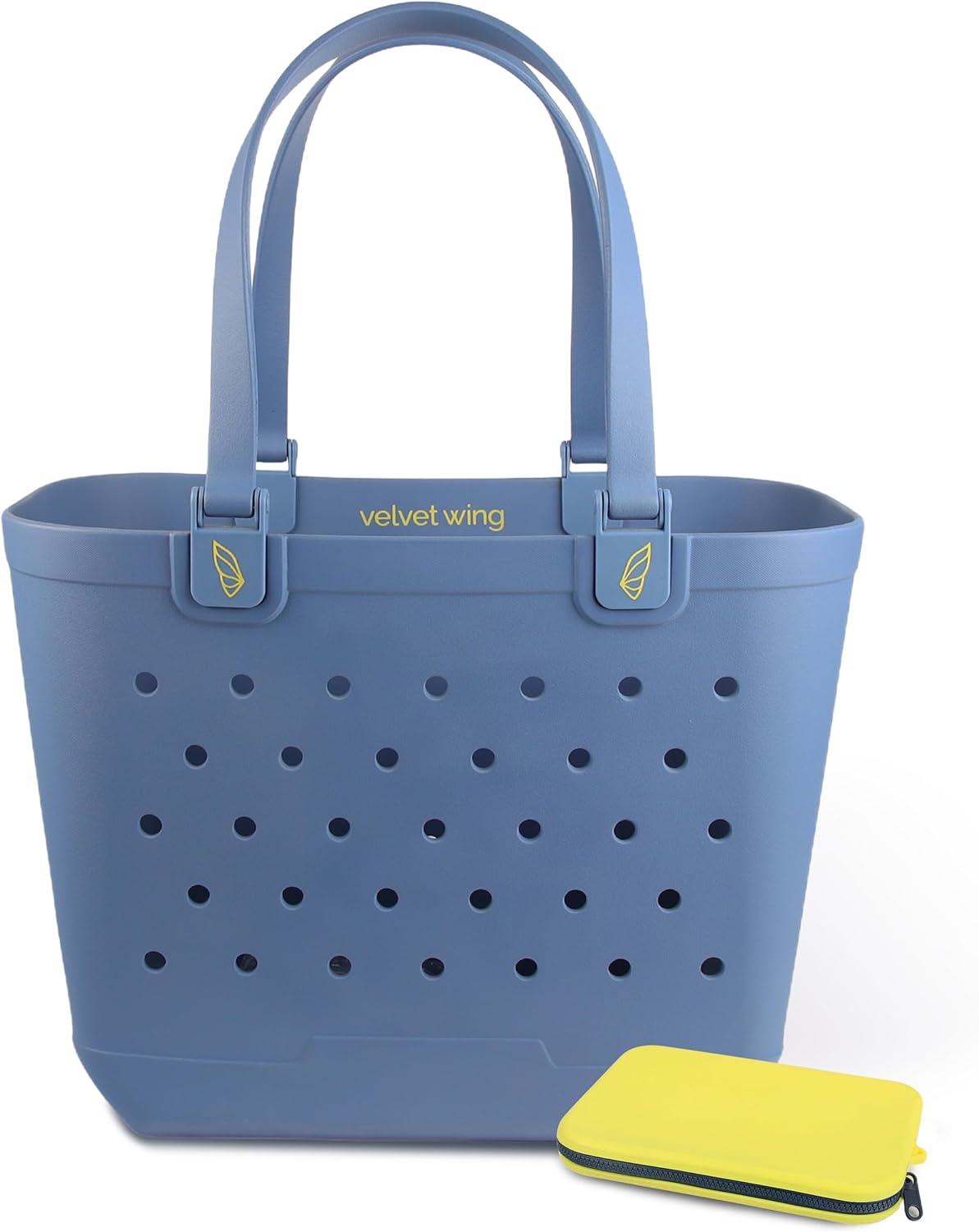 Large Rubber Beach Tote Bag – Waterproof Rubber Tote Bag with Holes for Sand-Free Beach Days, Pool & Travel Future Dusk