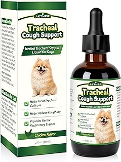 Trachea Cough Elixir, Collapsed Trachea Support for Dogs, Tracheal & Respiratory Airway Liquid, Dog Cough Relief Drops for Small Breeds, Natural Herbal Formula 2 fl oz Chicken Flavor