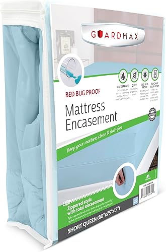 Miniatura 22 de Guardmax Funda de colchón de punto con cremallera, tamaño Queen, impermeable y a prueba de chinches, ropa de cama cómoda, suave y silenciosa con 2 -