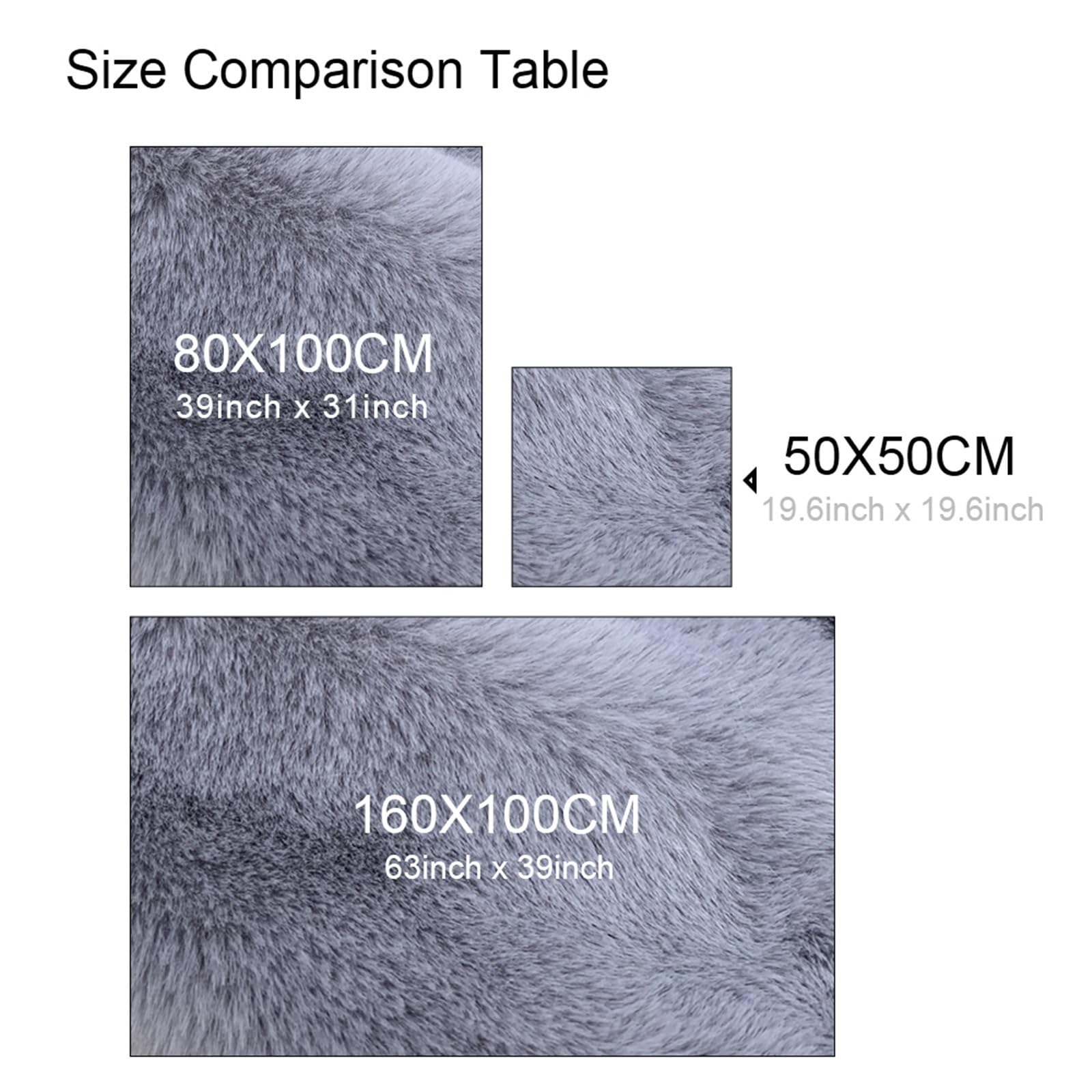 1 szt., 50/80/160 cm, tkanina ze sztucznego futra królika, 100% poliester, runo 10 mm, super miękka, pluszowa tkanina do szycia (Dou Sha, 160 x 100 cm)