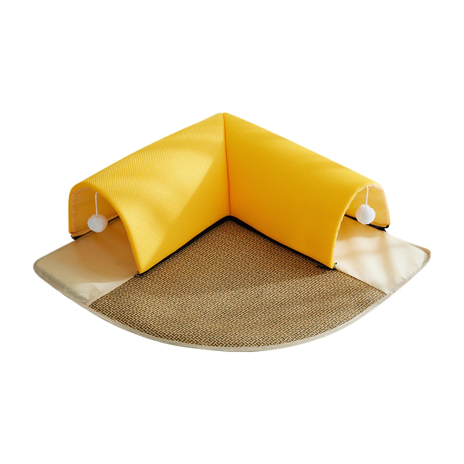 Lit tunnel pour chaton claustrophobe ou stressé avec coussin rafraîchissant amovible 2 en 1